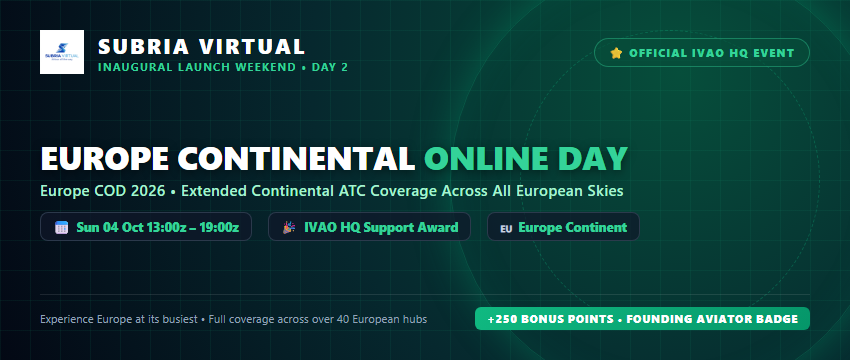 IVAO Europe Continental Online Day Banner
